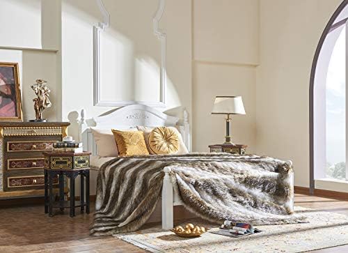 Lindsey Home Fashion Faux Fur Throw, Blankets for Bed Super Soft Fiber, Mink, Wolf, Bear, Coyote, 60"x84", 60"x70", 60"x60" (60x84(INCH), Wolf-Brown)