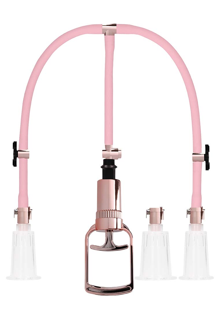 Shots Clitoral & Nipple Pump Set Large, Rose Gold