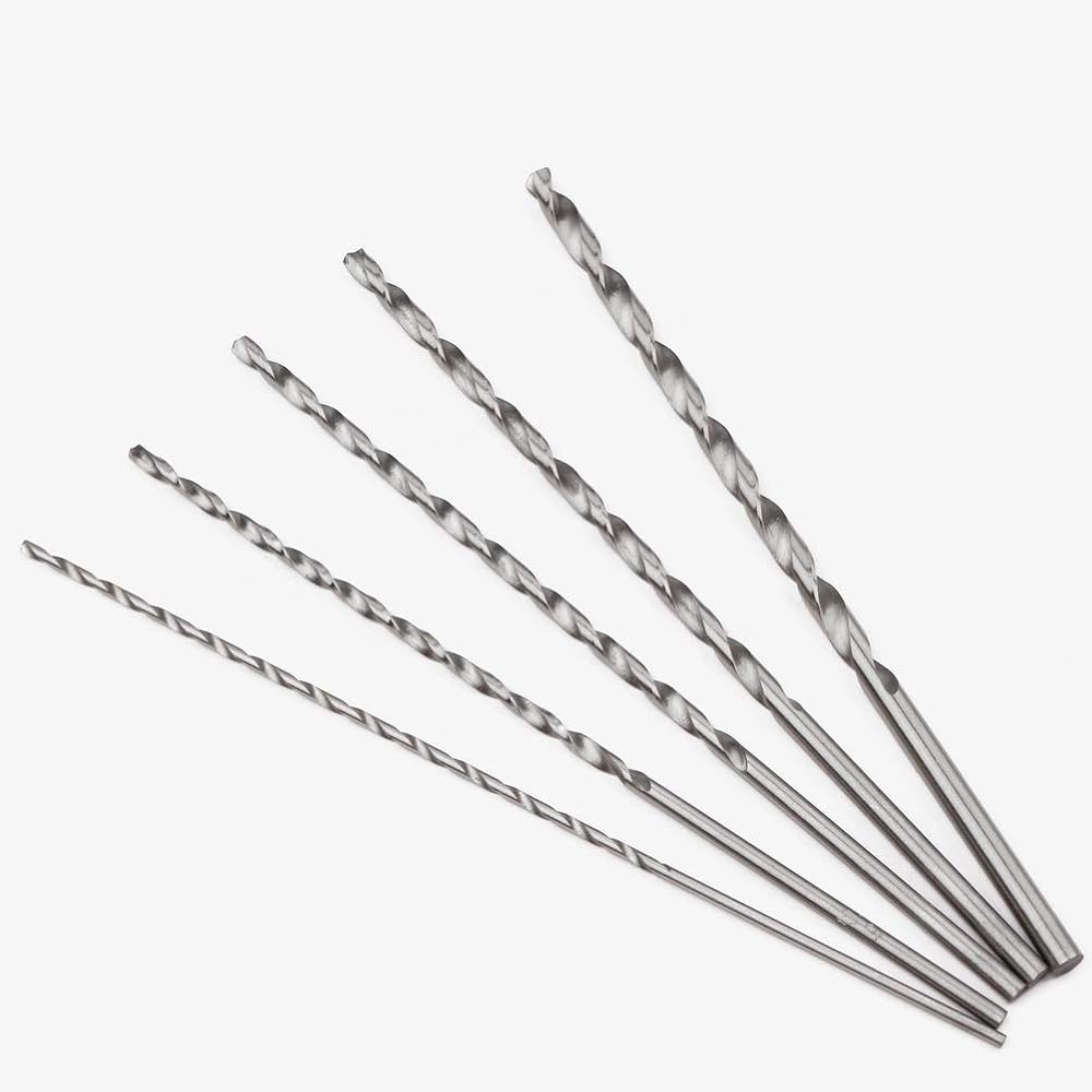 Kuou 5Pcs Extra Long Twist Drill Bits 150mm HSS Wood Drill Bit Set 2 3 3.5 4 5mm