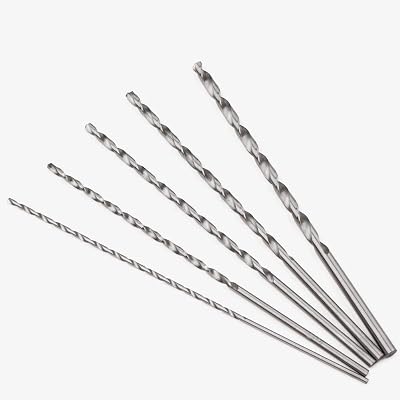 Kuou 5Pcs Extra Long Twist Drill Bits 150mm HSS Wood Drill Bit Set 2 3 3.5 4 5mm