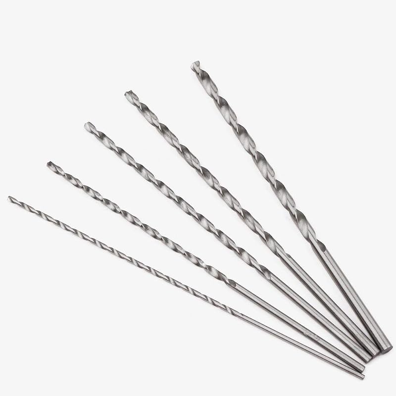 Kuou 5Pcs Extra Long Twist Drill Bits 150mm HSS Wood Drill Bit Set 2 3 3.5 4 5mm