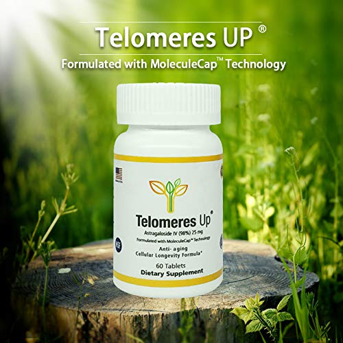 Telomeres Up with 98% Astragaloside IV-Tripled Absorption, USA Manufactured (GMP) Anti-Aging Supplement