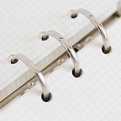 6-Ring Binder Cover Refillable Notebook Shell,Snap