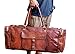 Jaald 26 Inches Leather Duffle Bag Travel Carry-on Luggage Overnight Gym Weekend Holdall Duffel Bag Men Vintage Brown