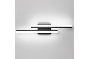 PRESDE Black Bathroom Light Fixtures Over Mirror Modern Bathroom Vanity Light 24inch LED Vanity Lighting Bar Dimmable