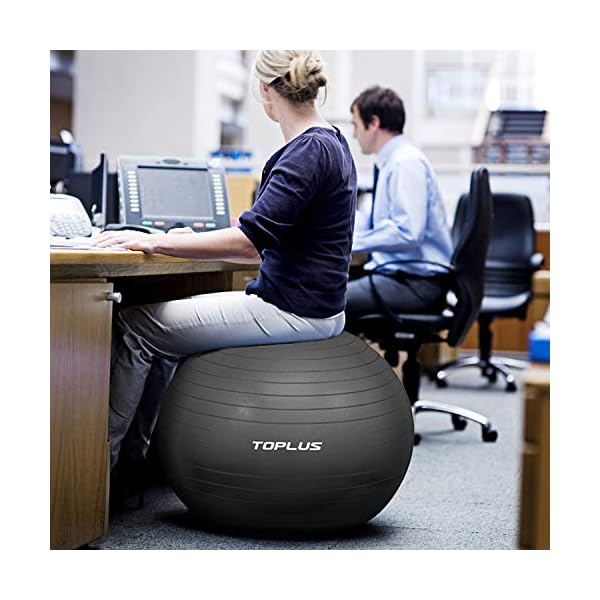 TOPLUS-Exercise-Ball-Gym-Ball-Supports-2200lbs-Yoga-Ball-Anti-Burst-Extra-Thick-Swiss-Ball-with-Quick-Pump-Birthing-Ball-for-Yoga-Pilates-Fitness-Pregnancy-Labour TOPLUS Exercise Ball, Gym Ball Supports 2200lbs Yoga Ball Anti-Burst & Extra Thick, Swiss Ball with Quick Pump Birthing…