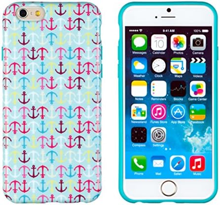 iPhone 6 Plus + Case, DandyCase PERFECT PATTERN *No Chip/No Peel* Flexible Slim TPU Case Cover for Apple iPhone 6 Plus (5.5" screen) - LIFETIME WARRANTY [Colorful Nautical Anchors]