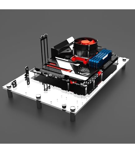 Acryl-Motherboard-Testrahmen Für ATX – Transparent, 4 Mm Dick, Offenes Design Für Bessere Kühlung