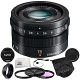 Panasonic LUMIX G Leica DG Summilux 15mm F/1.7 ASPH Micro Four Thirds
Lens Mount Wide-Angle Camera Lens (Black) + 5 Piece Essentials
Accessory Kit