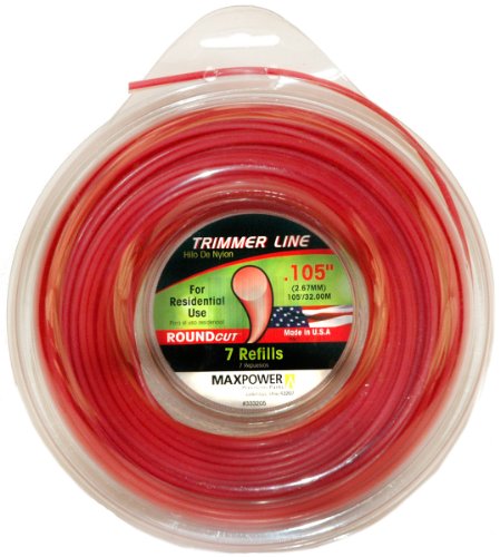 Maxpower 333205 Residential Grade Round .105-Inch Trimmer Line 105-Foot Length