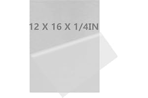 LSWTEIZ 6061 T651 Aluminum Sheet Metal 12 x 16 x 1/4 (6MM) Inch Thick Flat Plain Aluminum Plate Covered with Protective Film, Heat Treatable Rectangle 6MM Aluminum Metal Plate for Industrial