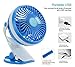 BestFire Clip On Fan, USB Battery Operated Clip Fan for Bed, Personal USB Clip Desk Fan with Stepless Speed, Rechargeable, 360 Degree Rotating for Baby Stroller, Car, Office, Outdoor, Traveling, Camp