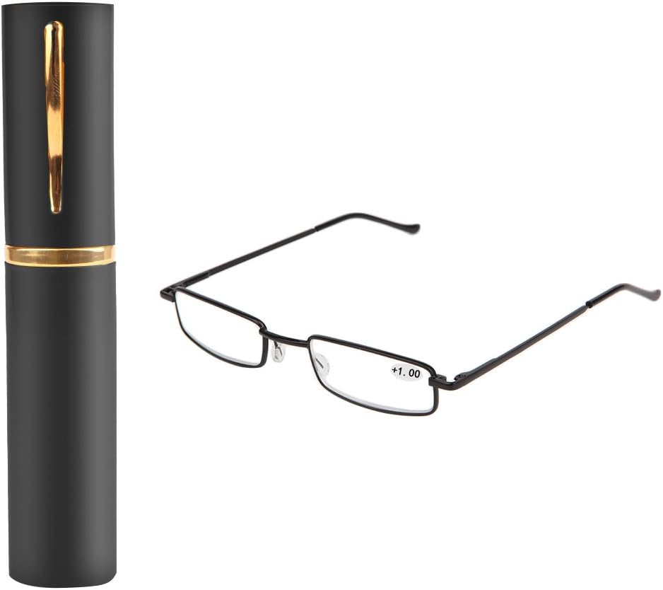 sayletre Men's Women's Anti Blue Light Reading Glasses with Case Unisex Computer Glasses for Blocking UV Radiation +1.00 +1.50 +2.00 +2.50 +3.00 +3.50 +400