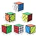 Roxenda Speed Cubes, [6 Pack] Speed Cube Set - Skew Axis Windmill Fisher Ivy 3x3x3 Speed Cube Smooth Magic Cubes Puzzles Collection