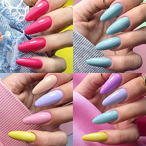 Pastel Gel Nail Polish Set,LILYCUTE 12 Colors Summer Gel Polish Set