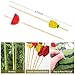 MMTX Cocktail Picks 200pcs 4.72inch Handmade Assorted Fruits Bamboo Toothpicks for Party Drink Fruit Dessert Food Appetizers Decoration