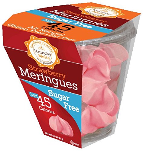 Krunchy Melts' Sugar Free Meringue Cookies 0.7 oz Cup (12 Pack) (Strawberry)