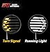 Razer Auto Rock Crawler Black+Clear lens+Turn Signal LED Light+LED Running Light 1 Pair (Black) for 07-17 Jeep JK Wrangler