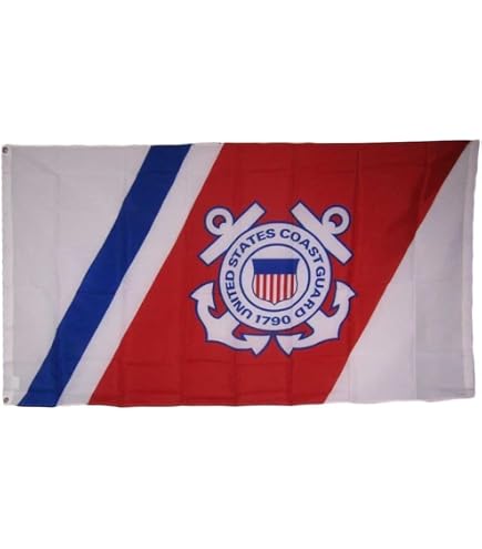Bandera De La Guardia Costera De EE.UU. 12x18 Pulgadas - Estilo 1799, Poliéster Tejido 100D Para Barcos