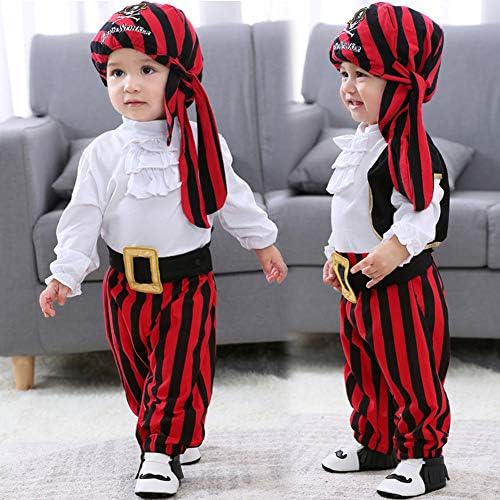 Kiri ベビー 仮装 ジュエリー キッズ 海賊服 ハロウィン パイレーツ ４点セット B07wnndbjr コスプレ 衣装 ロンパース ４点セット 男の子 3 4歳 110 海賊服 B07wnndbjr 新作製品 世界最高品質人気 正規品送料無料 100 品質保証 激安超特価