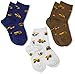 Jefferies Socks Little Boys' Construction Triple Treat Socks 3 Pair Pack, Putty, X-Small