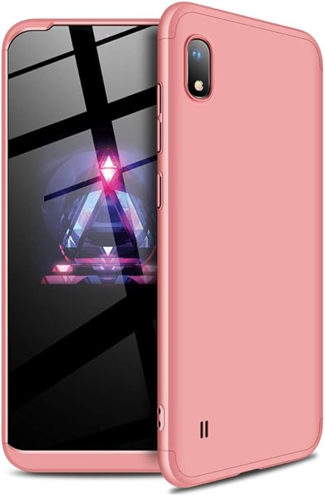 Funda Samsung Galaxy A10 con Cristal Templado, AChris 3 en 1 Hard Caja Caso Skin Case Cover Carcasa Ultra Fina Anti-rasguños Choque Resistente Case [Compatible con Carga Inalámbrica]- Rosado: Amazon.es: Electrónica