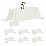 luccido 6 Pack Rectangle Tablecloth 90 x 132 Inches