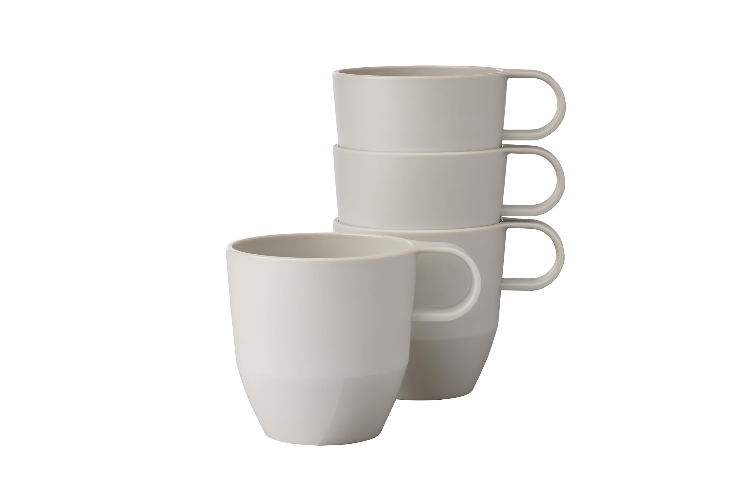 Mepal - Mug 4 pieces Silueta - Tea and coffee cup - Dishwasher & microwave resistant - Tableware - 300 ml - Nordic white