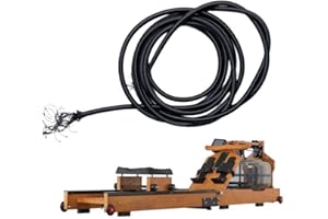 Tidevib Rowing Machine Resistance Rope for 4m (13.1 ft) x 8mm Elastic Cord with Nylon Outer & Latex Core, Low-Noise Rebound, 