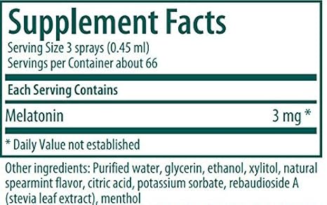 Amazon.com: Genestra Brands - Melatonin Spray - Sleep Support in Easy Dosing Spray* - Spearmint Flavor - 1 fl oz (30 ml): Health & Personal Care