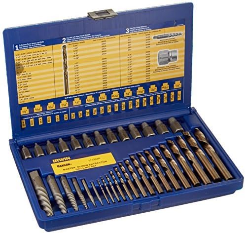 IRWIN HANSON Screw Extractor and Drill Bit Set, 35 Piece, 11135ZR by Irwin Tools