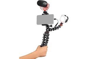 JOBY GorillaPod Advanced Mobile Vlogging Kit, Universal Vlogging Kit, Mobile Phone Creators, Beamo LED Light, Wavo Microphone, GripTight Phone Clamp, Dynamic Microphones, Mini Microphone