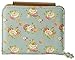 ETIAL Women's Vintage Floral Zip Mini Wallet Short Design Coin Purse Light Blue