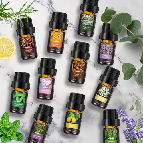 36 Pcs Essential Oils Set, Essential Oils for Diffuser, Aromatherapy, Humidifier, Fragrance Oil Scent for DIY Candle and Soap Making - Premium Grade Fragrance Oils - Peppermint, Lavender, Frankincense