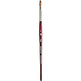 Princeton Velvetouch, Series 3950, Paint Brush for Acrylic, Oil and Watercolor, Filbert, 6