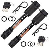 TowWorks Keyed Alike 5/8" Trailer Hitch Locking Pin Set - Receiver Lock with Anti-Rattle, fits Class III - V Hitches with 2" and 2.5" Receivers, 79632