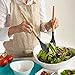 PortoFino 5 Pc. Kitchen Utensil Set/Premium Natural Beech Wood & Silicone/Home Cooking Utensils/Wooden Food Prep Tools/Soup Ladle, Slotted Spoon, Solid Spoon, Turner, Large Spatula