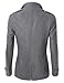 Doublju Mens Half Trench Coat GRAY (US-XL)