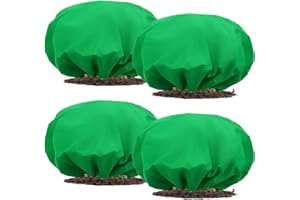 4 Pcs Plant Covers Freeze Protection 39.3inx19.6in Shrub Tree with Drawstring Frost Cloth Wraps Blanket Bags For Winter Outdo