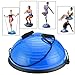 TECHMOO 23 Inch Half Balance Ball Ball Balance Trainer Exercise Ball Resistance Bands Training Equipment Trainer Balance Boards Superior Balance Balls Pebble Textured Surface for Strength Exercise