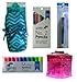 School Supplies Kit: Includes Mini Backpack Pencil Case, Mini Desk Supply Kit, 10 Pack Mini Highlighters, 24 pack of #2 pencils, and 1 Eight-Color Retractable Ballpoint Pen (Blue/Pink)