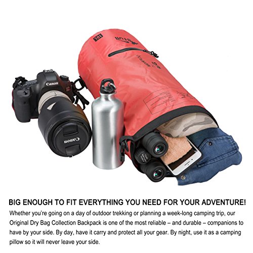 BFULL Waterproof Dry Bag 10L/20L [Lightweight Compact] Roll Top Water Proof Backpack with 2 Exterior Zip Pocket for Kayaking, Boating, Duffle, Camping, Floating, Rafting, Fishing - Thumbnail 4