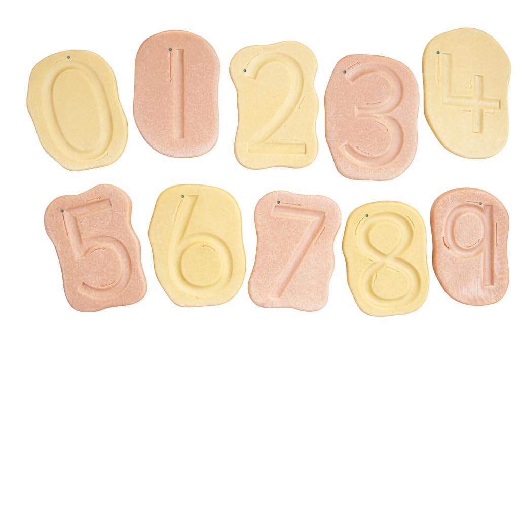 Yellow Door Feels-Write Number Stones | Set of 10 for Numeral Formation and Fine Motor Skills | Educational Toy for Kids Age 2 3 4 5 | Outdoor Learning | Handwriting | Hand-eye coordination