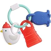 Itzy Ritzy Teething Rings, 3 Textured Silicone Baby Teether (Nautical) | BPA-Free Textured Silicone Teething Rings with Easy-Grip Design for Teething Relief, Sensory Play &amp; Motor Skill Development