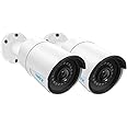 REOLINK 5MP PoE Camera (Pack of 2) Outdoor/Indoor IP Security Surveillance, IP66 Waterproof, 100ft IR Night Vision, Motion De