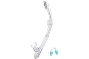 Supertrip Dry Snorkel Adult, Scuba Diving with Splash Guard and Top Valve, Freediving Snorkeling Swimming Snorkel for Adults Youth