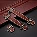 FirstDecor 2pcs Retro PU Learther Wardrobe Shoebox Drawer Handles, Briefcase Suitcase Pulls Knobs,Wine Cabinet Wooden Box Pulls Handles,Furniture Hardware