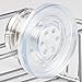 MetroDecor mDesign Turn-N-Lock Suction Bathroom Shower Basket for Shampoo, Conditioner, Soap - Small, Silver