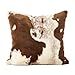 SARO LIFESTYLE Cowhide Design Faux Fur Pillow - Poly Filled