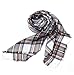 QIXING Plaid Blanket Thick Winter Scarf Tartan Chunky Wrap Oversized Shawl Cape White Blue